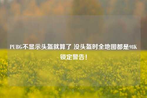 PUBG不显示头盔就算了 没头盔时全地图都是98K锁定警告!