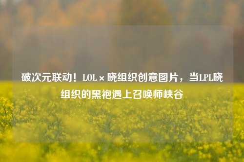 破次元联动!LOL×晓组织创意图片,当LPL晓组织的黑袍遇上召唤师峡谷