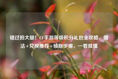 错过拍大腿!CF手游等级积分礼包全攻略,攒法+兑换推荐+领取步骤,一看就懂