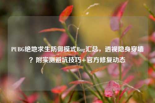 PUBG绝地求生防御模式Bug汇总,透视隐身穿墙?附实测避坑技巧+官方修复动态