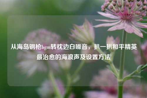 从海岛钢枪bgm转枕边白噪音,扒一扒和平精英最治愈的海浪声及设置方法