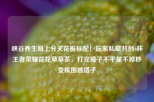 峡谷养生局上分天花板标配!玩家私藏共创6杯王者荣耀花花草草茶,打完嗓子不干星不掉秒变氛围感搭子