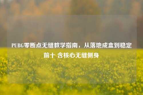 PUBG零断点无缝教学指南,从落地成盒到稳定前十 含核心无缝侧身