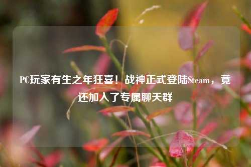 PC玩家有生之年狂喜!战神正式登陆Steam,竟还加入了专属聊天群
