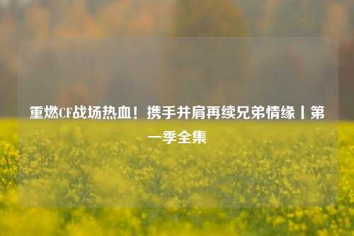 重燃CF战场热血!携手并肩再续兄弟情缘丨第一季全集