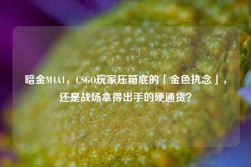 暗金M4A1,CSGO玩家压箱底的「金色执念」,还是战场拿得出手的硬通货?