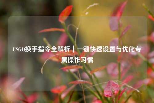 CSGO换手指令全解析|一键快速设置与优化专属操作习惯