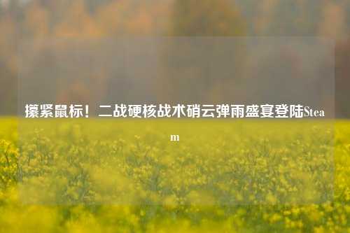攥紧鼠标!二战硬核战术硝云弹雨盛宴登陆Steam