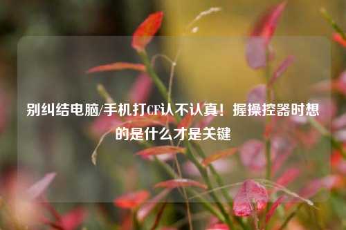 别纠结电脑/手机打CF认不认真!握操控器时想的是什么才是关键