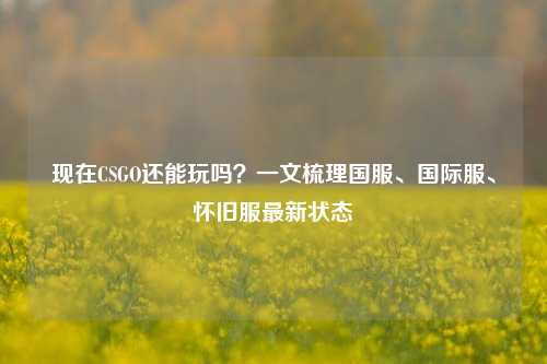 现在CSGO还能玩吗?一文梳理国服、国际服、怀旧服最新状态