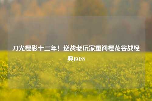 刀光樱影十三年!逆战老玩家重闯樱花谷战经典BOSS