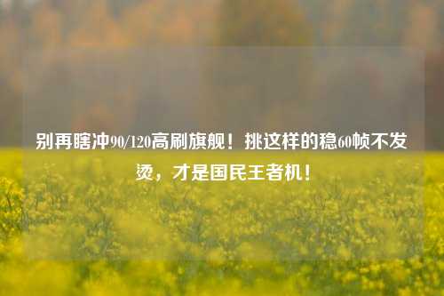 别再瞎冲90/120高刷旗舰!挑这样的稳60帧不发烫,才是国民王者机!
