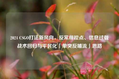 2024 CSGO打法新风向,反常规控点、信息过载战术回归与平民化「单突反哺流」思路