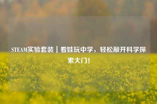 STEAM实验套装|看娃玩中学,轻松敲开科学探索大门!
