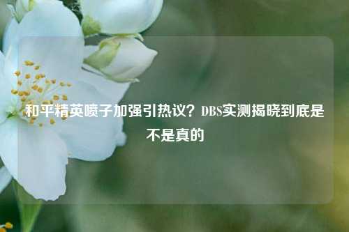 和平精英喷子加强引热议?DBS实测揭晓到底是不是真的