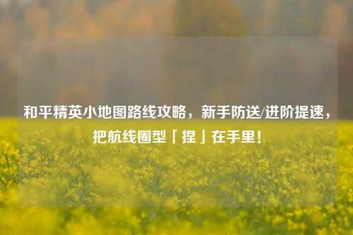 和平精英小地图路线攻略,新手防送/进阶提速,把航线圈型「捏」在手里!