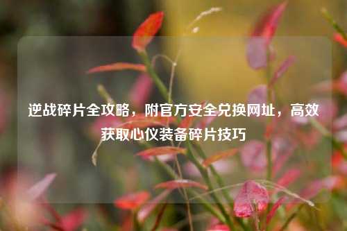 逆战碎片全攻略,附官方安全兑换网址,高效获取心仪装备碎片技巧