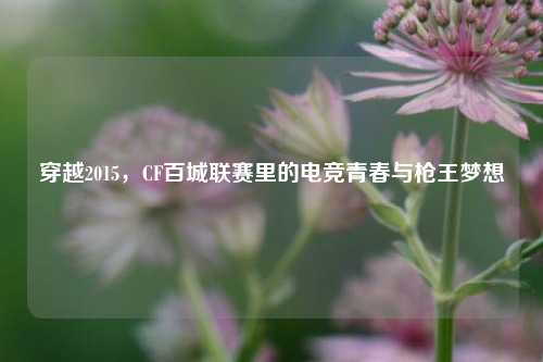 穿越2015,CF百城联赛里的电竞青春与枪王梦想