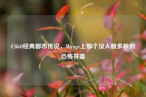 CSGO经典都市传说,Mirage上那个没人敢多瞅的恐怖井盖