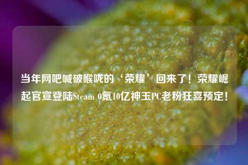 当年网吧喊破喉咙的‘荣耀’回来了!荣耀崛起官宣登陆Steam 0氪10亿神玉PC老粉狂喜预定!