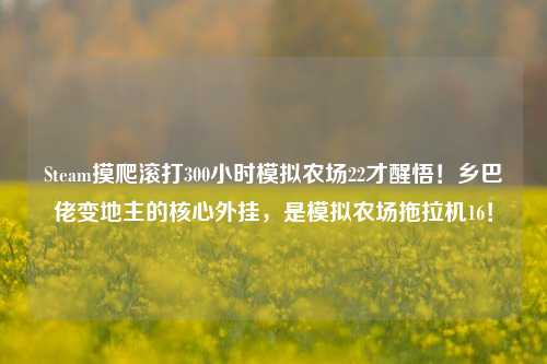 Steam摸爬滚打300小时模拟农场22才醒悟!乡巴佬变地主的核心外挂,是模拟农场拖拉机16!