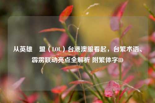 从英雄聯盟(LOL)台港澳服看起,台繁术语、霹雳联动亮点全解析 附繁体字ID
