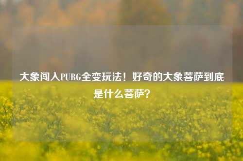 大象闯入PUBG全变玩法!好奇的大象菩萨到底是什么菩萨?