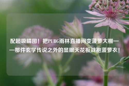 配超吸睛图!把PUBG雨林直播间变菠萝大棚——那件玄学传说之外的显眼天花板战袍菠萝衣!