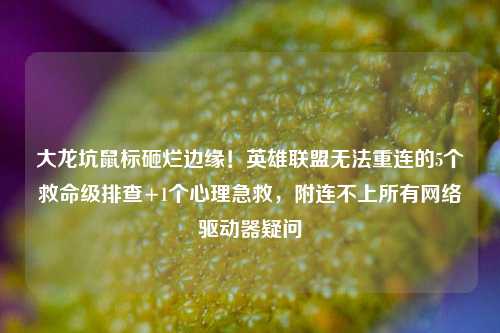 大龙坑鼠标砸烂边缘!英雄联盟无法重连的5个救命级排查+1个心理急救,附连不上所有网络驱动器疑问