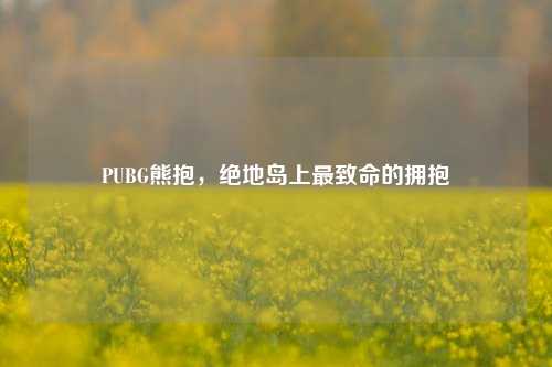 PUBG熊抱,绝地岛上最致命的拥抱