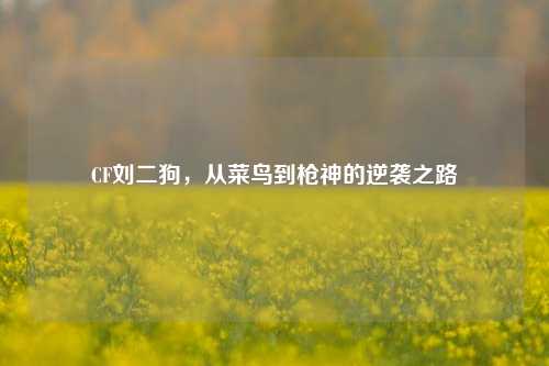 CF刘二狗,从菜鸟到枪神的逆袭之路