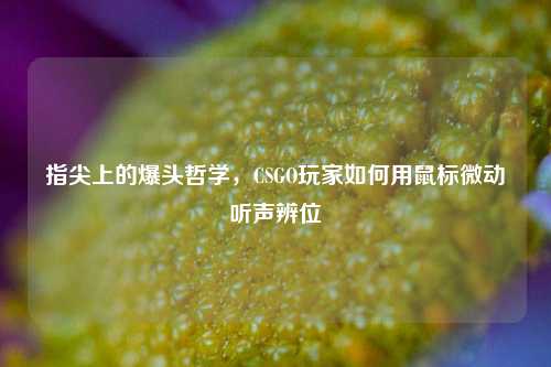 指尖上的爆头哲学,CSGO玩家如何用鼠标微动听声辨位