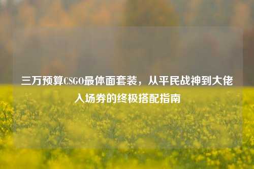 三万预算CSGO最体面套装,从平民战神到大佬入场券的终极搭配指南