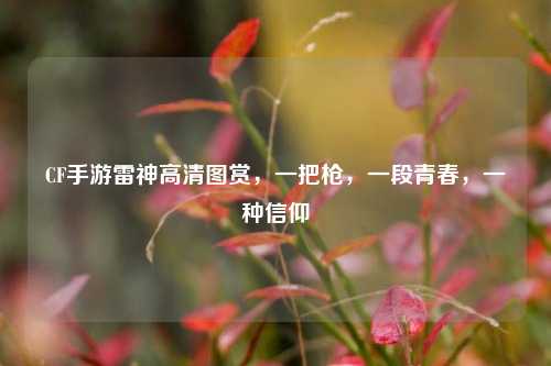 CF手游雷神高清图赏,一把枪,一段青春,一种信仰