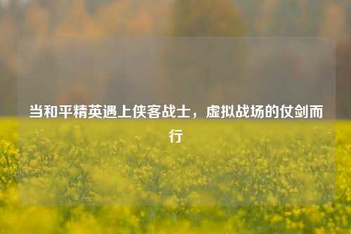当和平精英遇上侠客战士,虚拟战场的仗剑而行