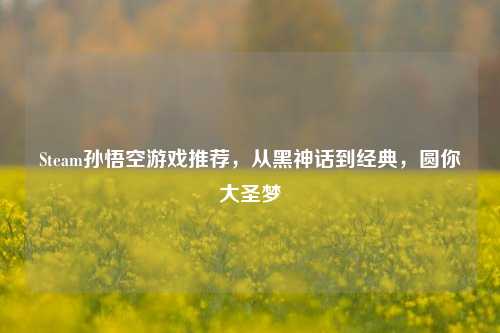 Steam孙悟空游戏推荐,从黑神话到经典,圆你大圣梦