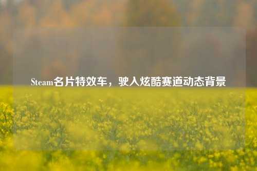 Steam名片特效车，驶入炫酷赛道动态背景