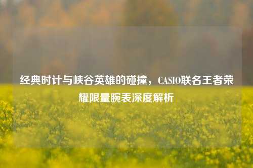 经典时计与峡谷英雄的碰撞,CASIO联名王者荣耀限量腕表深度解析