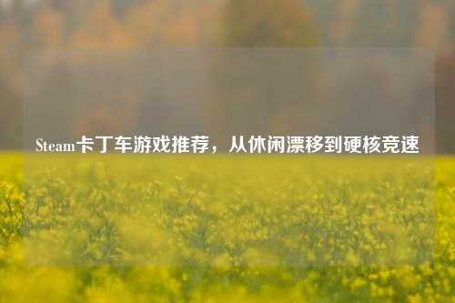 Steam卡丁车游戏推荐,从休闲漂移到硬核竞速