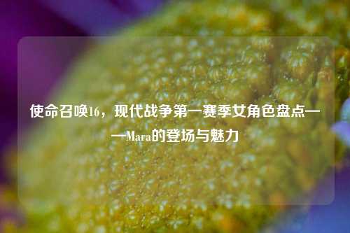 使命召唤16,现代战争第一赛季女角色盘点——Mara的登场与魅力