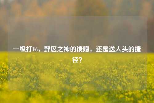 一级打F6,野区之神的馈赠,还是送人头的捷径?