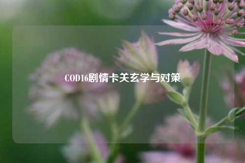 COD16剧情卡关玄学与对策