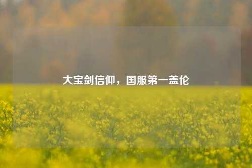 大宝剑信仰,国服第一盖伦