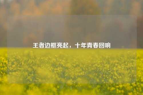 王者边框亮起,十年青春回响