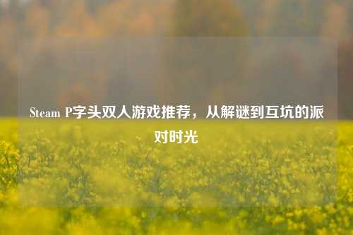 Steam P字头双人游戏推荐,从解谜到互坑的派对时光