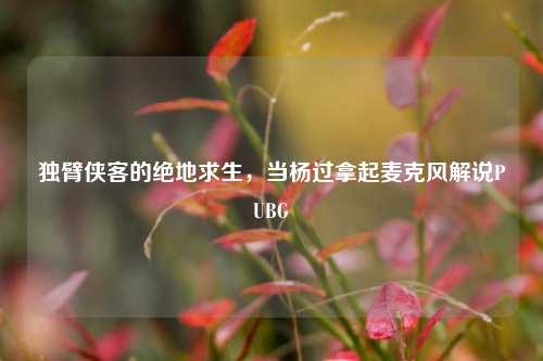 独臂侠客的绝地求生,当杨过拿起麦克风解说PUBG