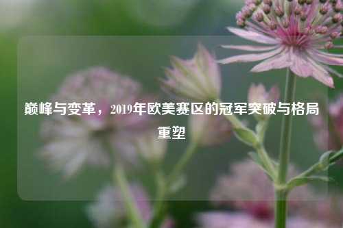 巅峰与变革,2019年欧美赛区的冠军突破与格局重塑