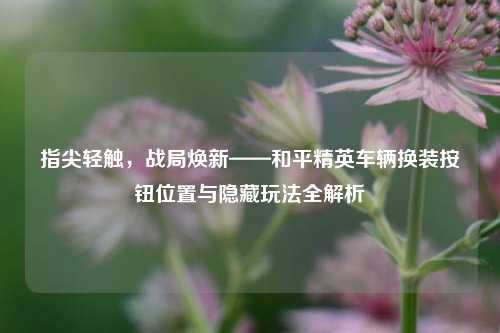 指尖轻触,战局焕新——和平精英车辆换装按钮位置与隐藏玩法全解析