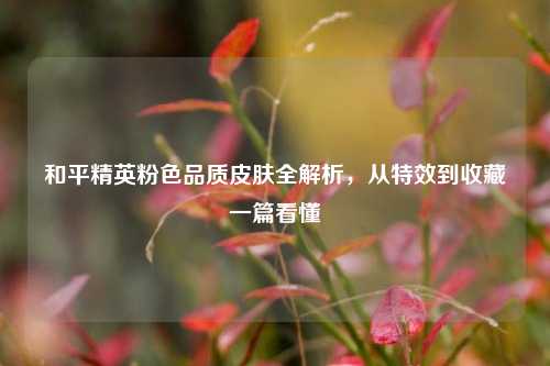 和平精英粉色品质皮肤全解析,从特效到收藏一篇看懂