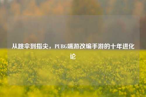 从跳伞到指尖,PUBG端游改编手游的十年进化论